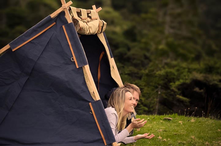Кепмер под прикрытием: двухместная брезентовая палатка