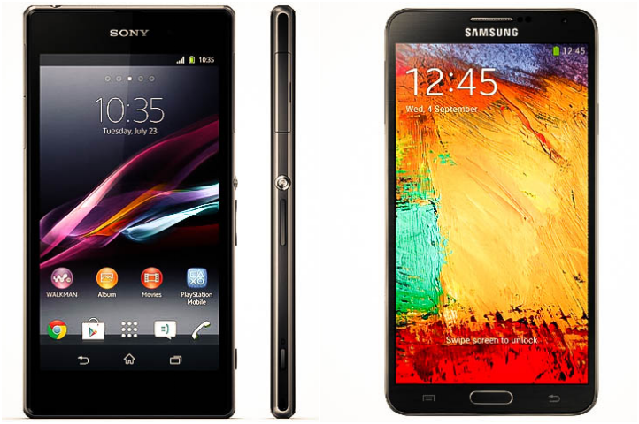 Sony Xperia Z1 и Samsung Galaxy Note III