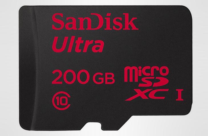 Карта память MicroSD 200 Гб от SanDisk