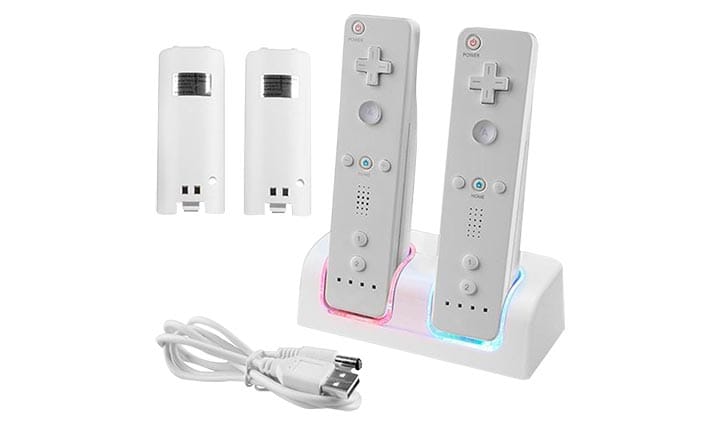 Контроллер и зарядка для Wii