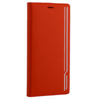 Красный кожаный чехол книжка для iPhone XS Max