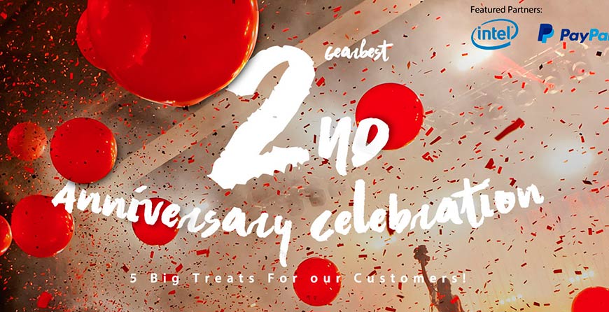 Вторая годовщина GearBest. Великолепные скидки и предложения.